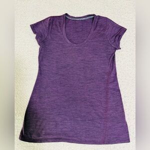 IBEX “OD” HEATHERED MERINO WOOL TOP. SMALL